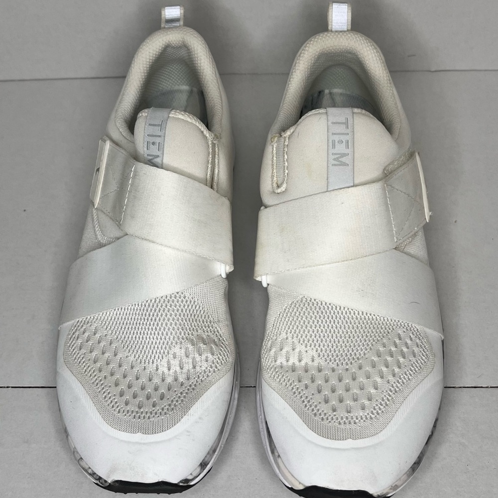 TIEM White Strap Indoor Cycling Sneakers